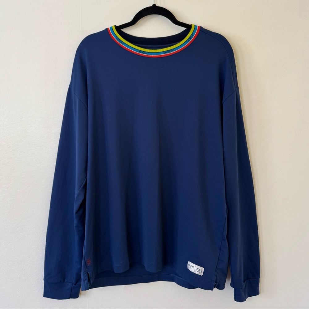 Rhone Retro Session Mock Neck Lightweight Insulating Midlayer Size Large